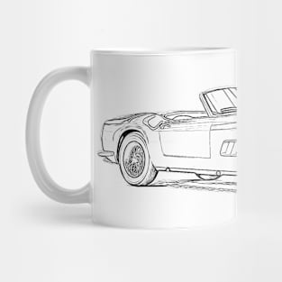 250 GT California Wireframe Mug